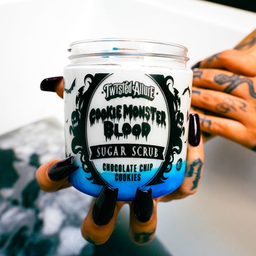 Cookie Monster Bath Scrub - Chocolate Chip Cookies & Milk Scent Sugar Exfoliator